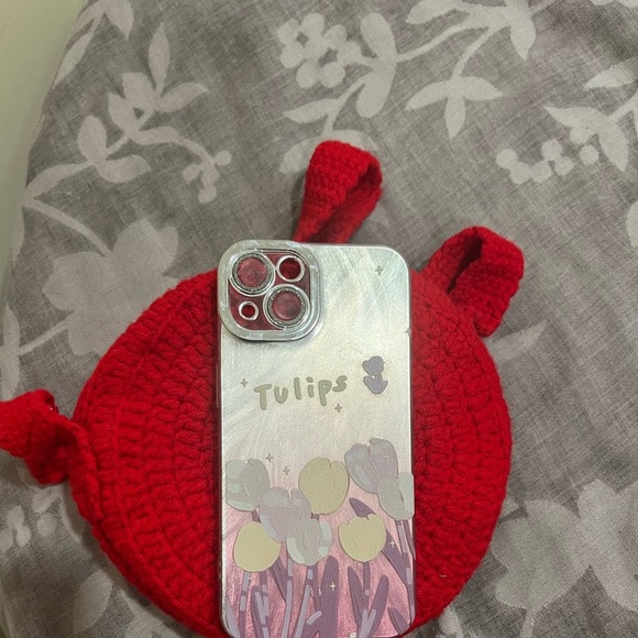 Red Crochet Kids Bag with Cute Character - Picture 5 of 8